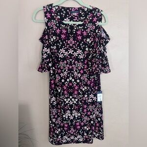 Tommy Hilfiger Black and Pink Floral Dress